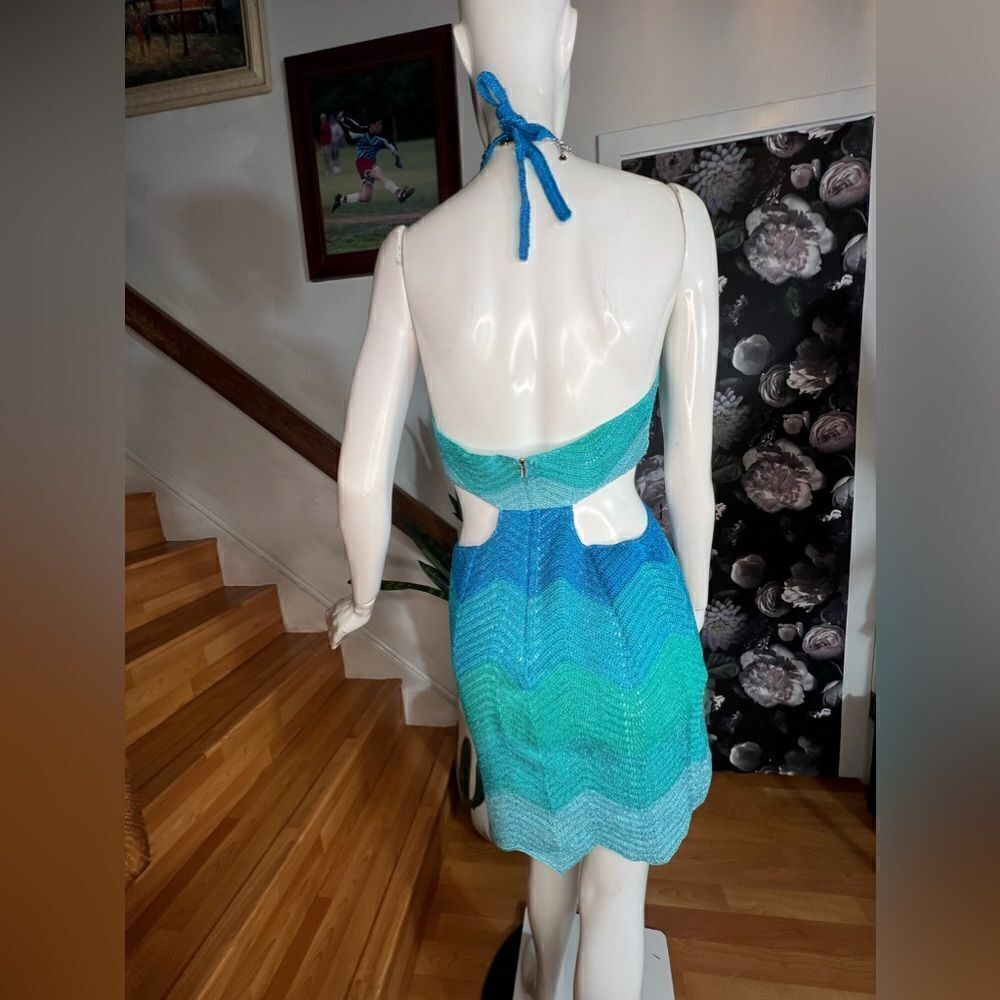 Free People x Lisa Marie Soul Chaser Dress in Ombre Blue / Size M - Picture 11 of 12